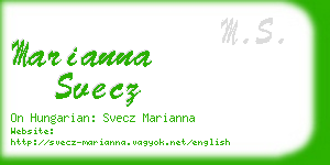 marianna svecz business card